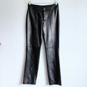 John Carlisle Black Supple Leather Pants Size 2 Fully Lined